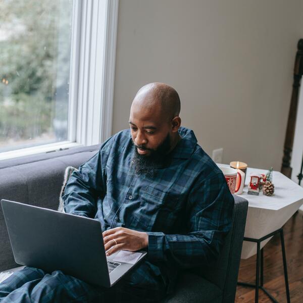 Man working from home